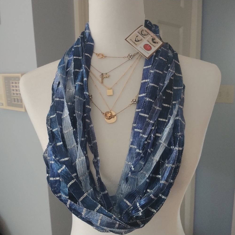 JA Designer Collection Ribbon Deep Sea Necklace - Picture 9 of 9